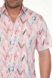 Mojito Men's Resort Style Casual Festive Textured Print Shirt