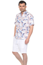 Mojito Men's Resort Style Casual Festive Textured Print Shirt