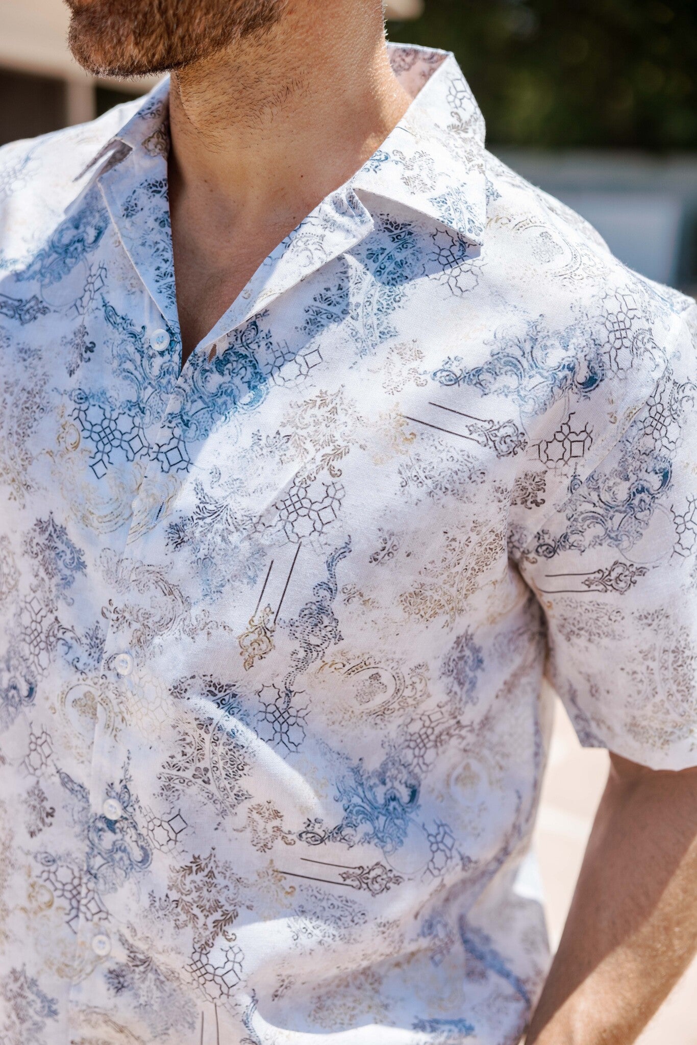 Mojito Men's Resort Style Casual Summer Print Shirt