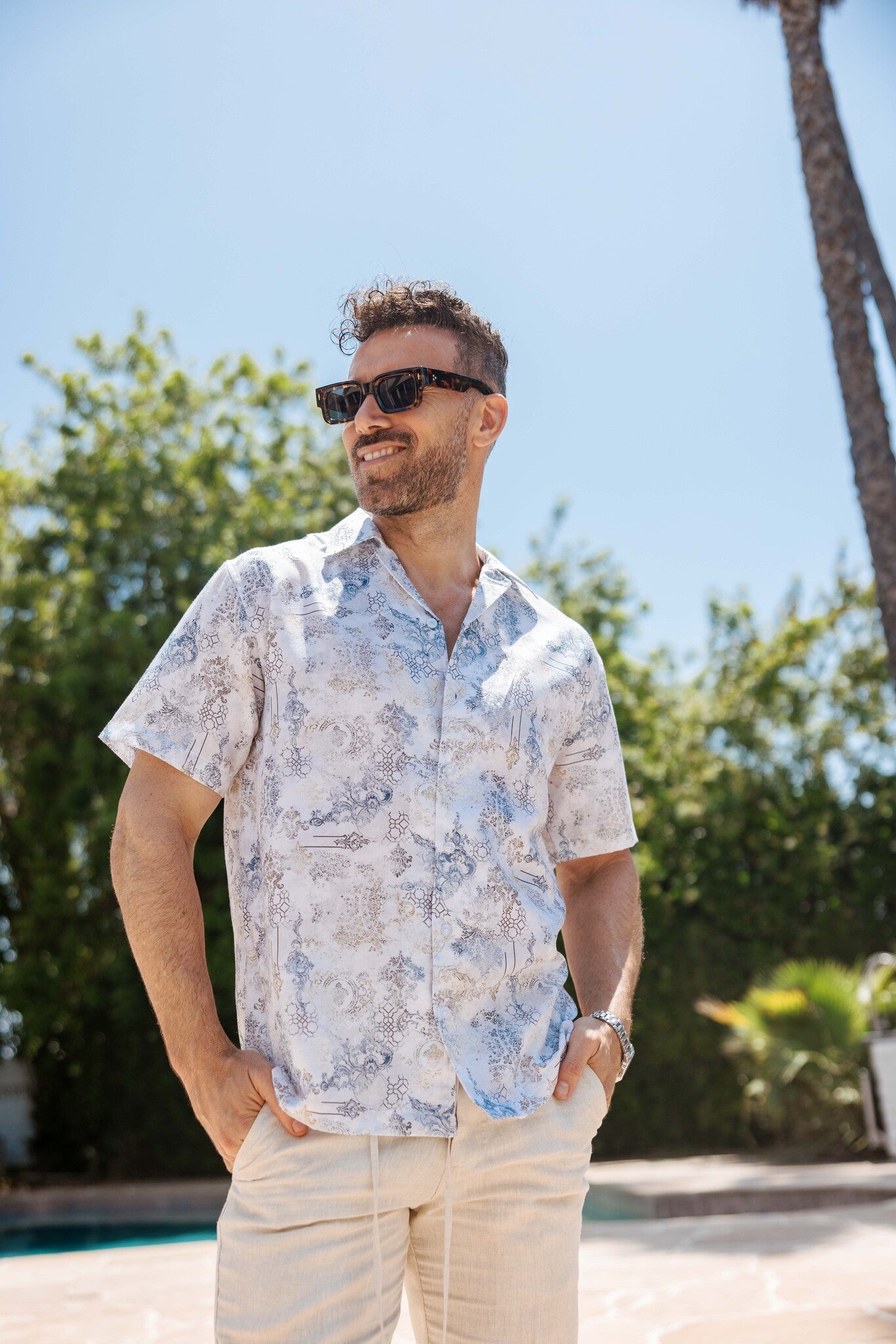 Mojito Men's Resort Style Casual Summer Print Shirt