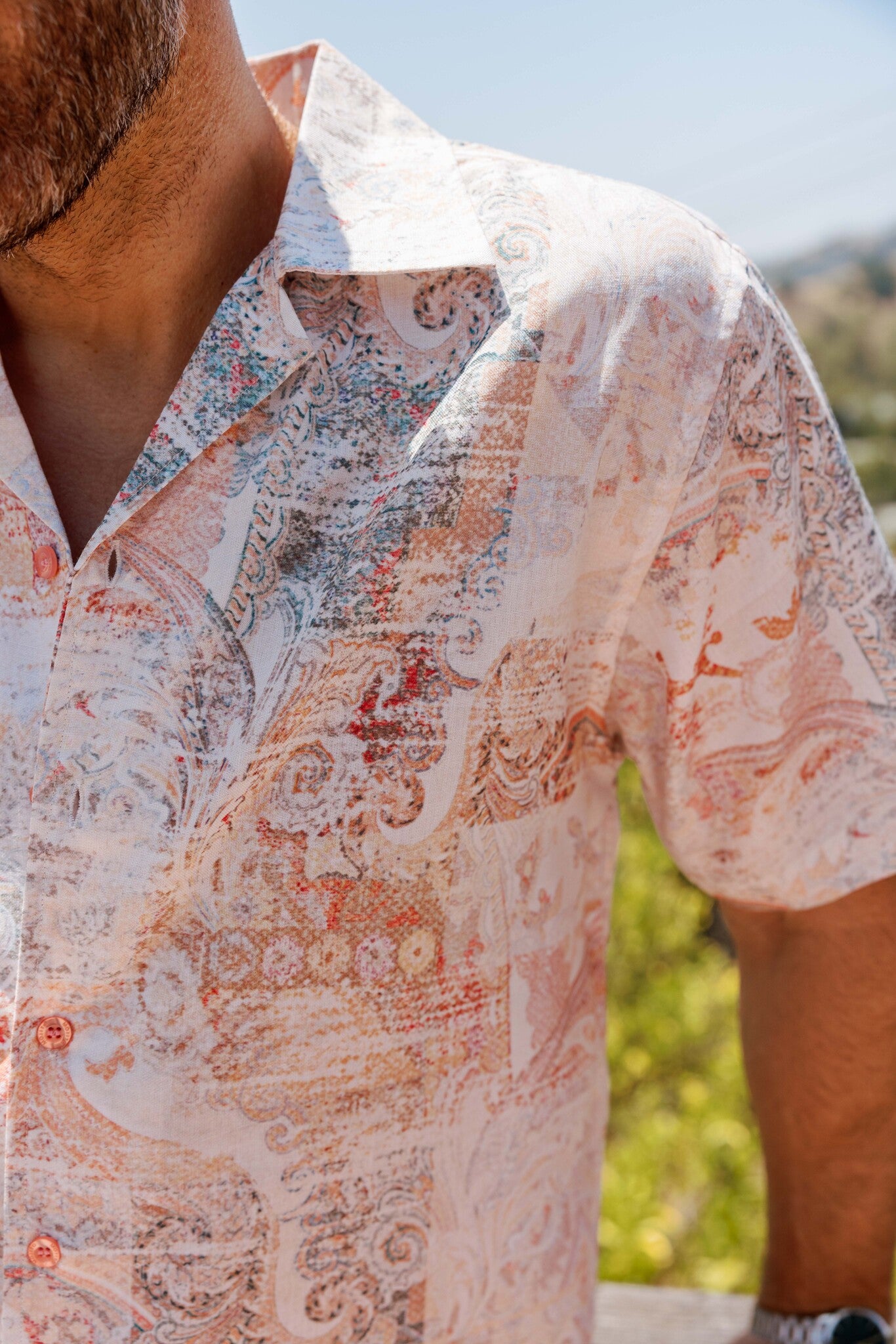 Mojito Men's Resort Style Casual Summer Print Shirt