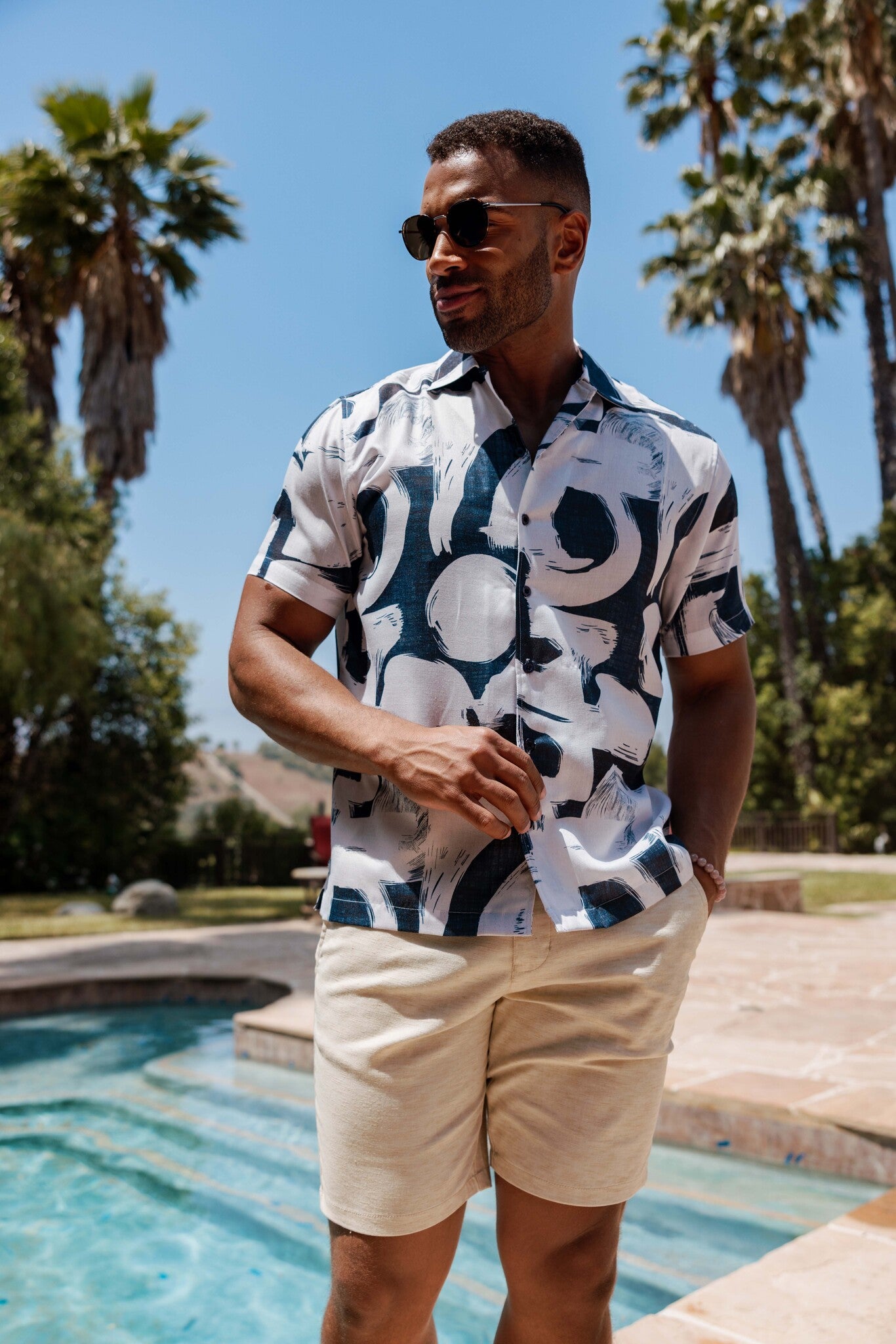 Mojito Men's Resort Style Casual Summer Print Shirt