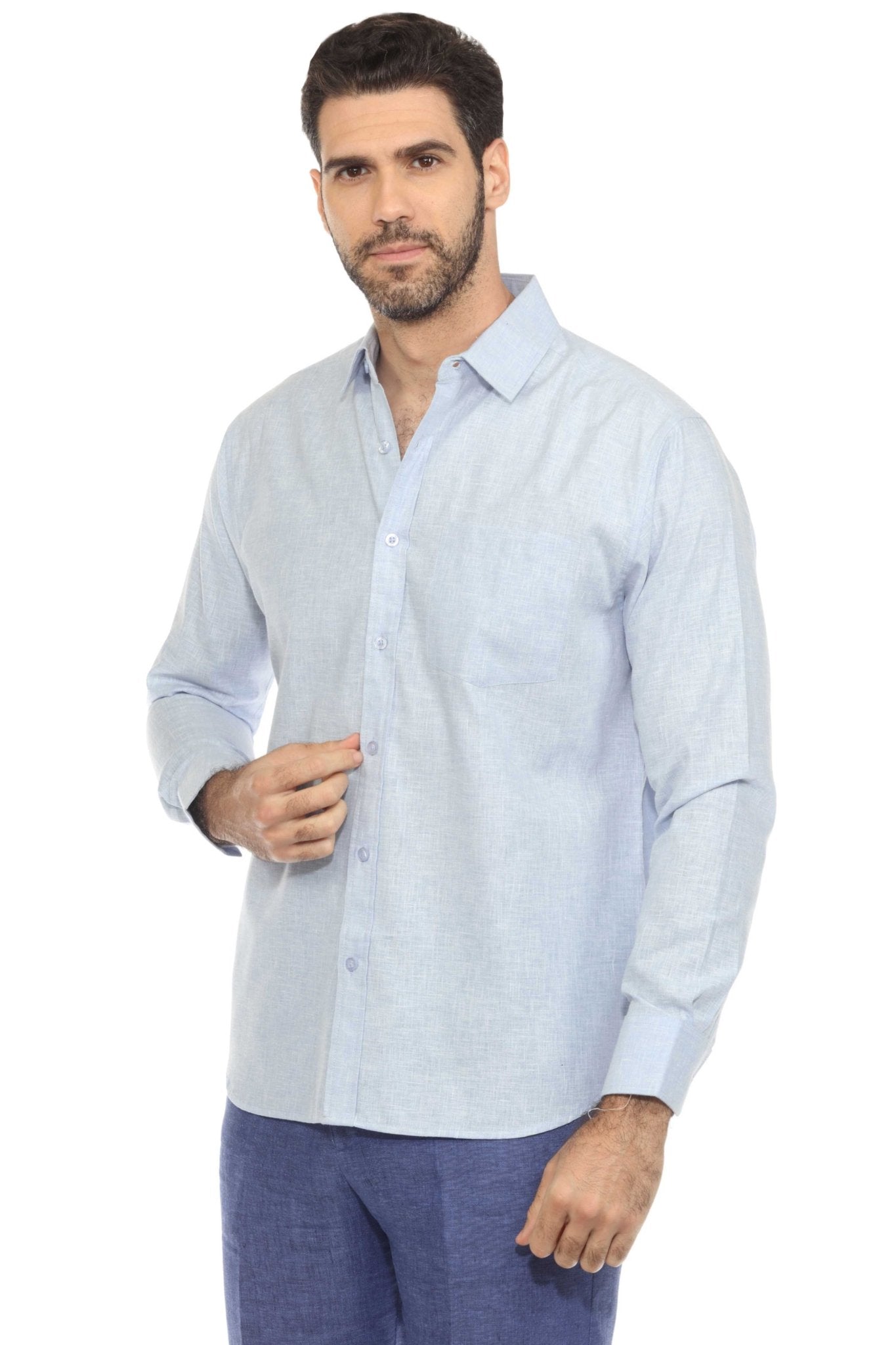 Long Sleeve Cotton-Blend Shirt