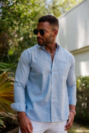 Men's Long Sleeve Cotton-Blend Shirt