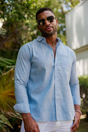 Men's Long Sleeve Cotton-Blend Shirt