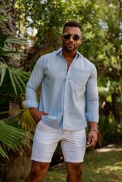 Men's Long Sleeve Cotton-Blend Shirt