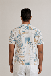 Tropical Print Camp Shirt Short Sleeve