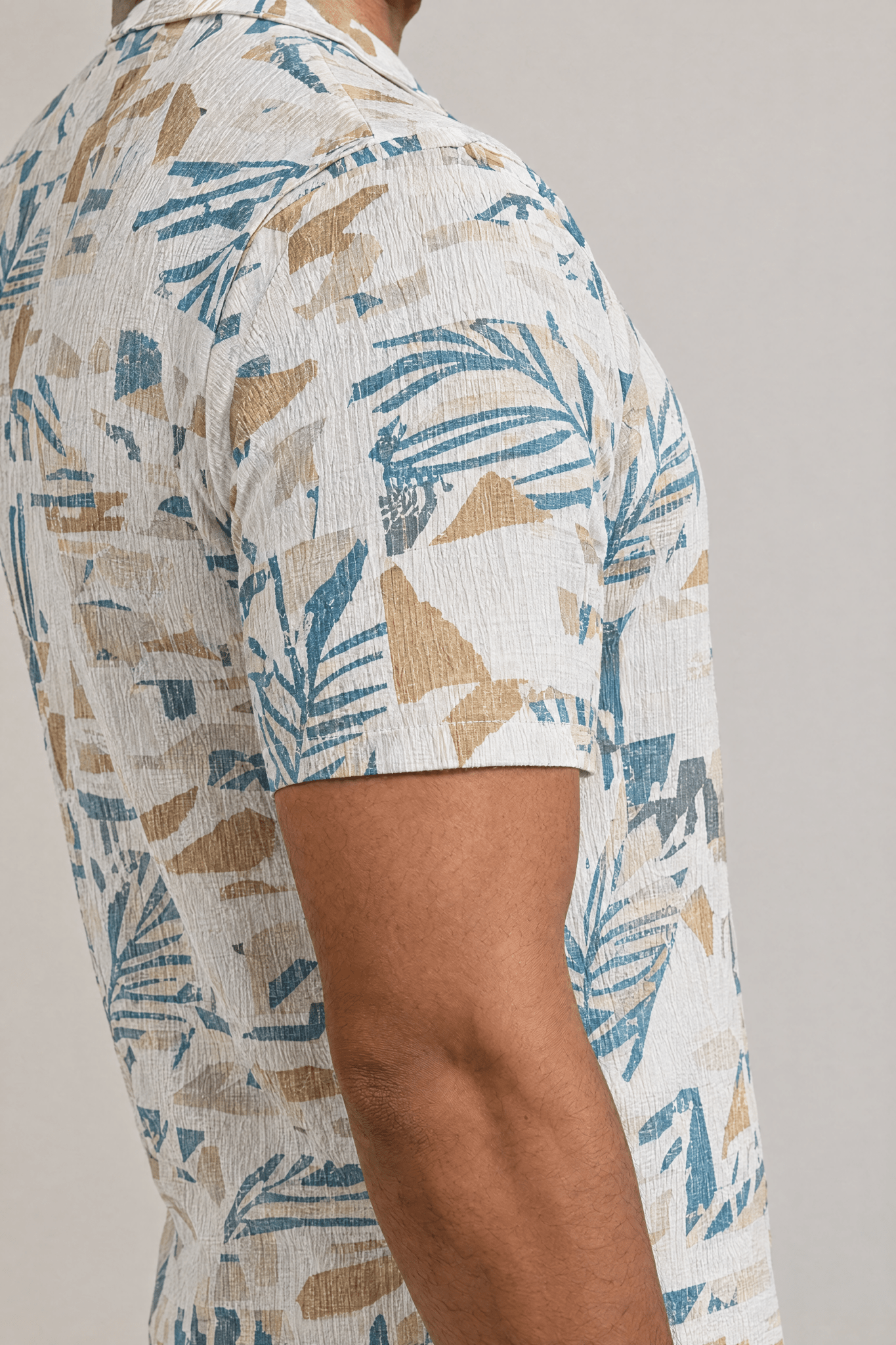 Tropical Print Camp Shirt Short Sleeve