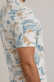 Tropical Print Camp Shirt Short Sleeve
