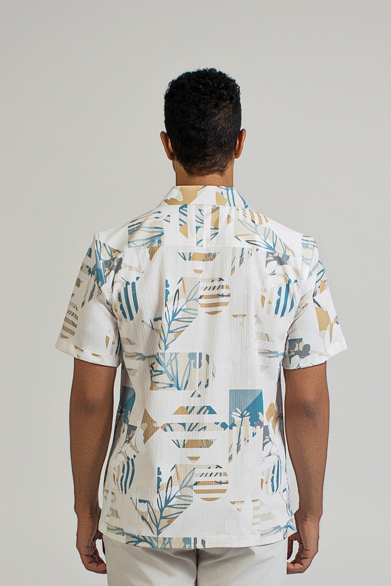 Tropical Print Camp Shirt Short Sleeve