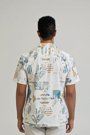 Tropical Print Camp Shirt Short Sleeve