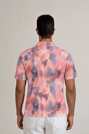Tie Dye Print Camp Shirt Short Sleeve