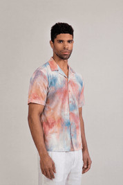 Sunset Print Camp Shirt Short Sleeve