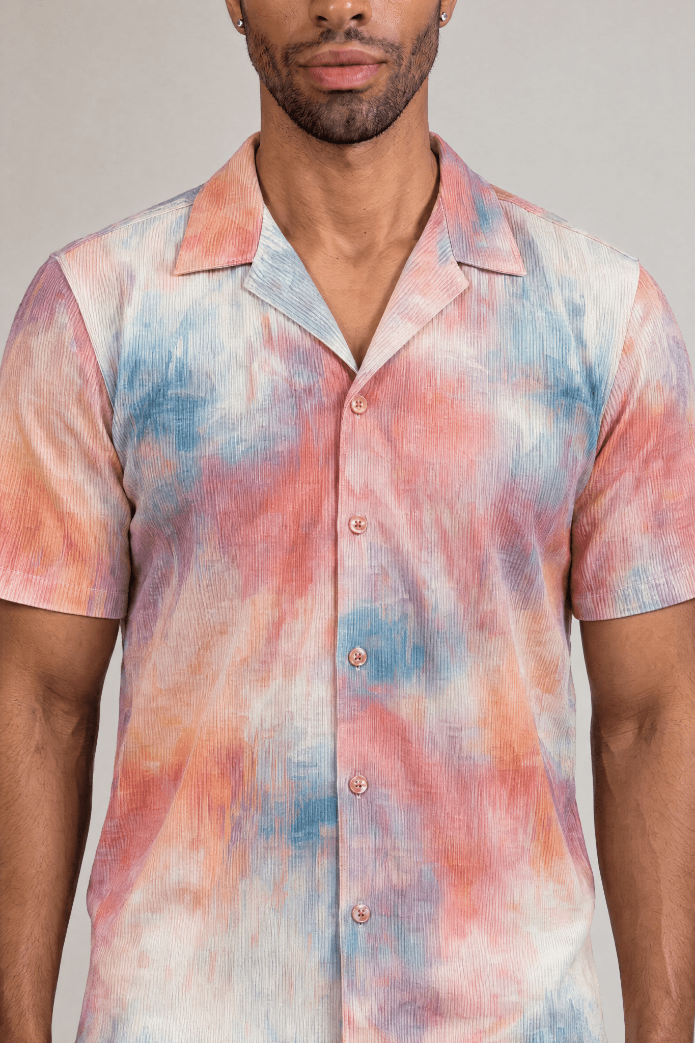 Sunset Print Camp Shirt Short Sleeve