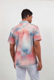 Sunset Print Camp Shirt Short Sleeve