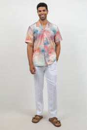 Sunset Print Camp Shirt Short Sleeve