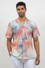 Sunset Print Camp Shirt Short Sleeve