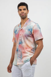 Sunset Print Camp Shirt Short Sleeve