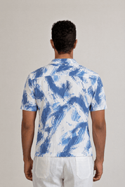 Oceanic Abstract Print Camp Shirt Short Sleeve