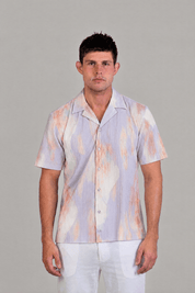 Morning Sunrise Print Camp Shirt Short Sleeve
