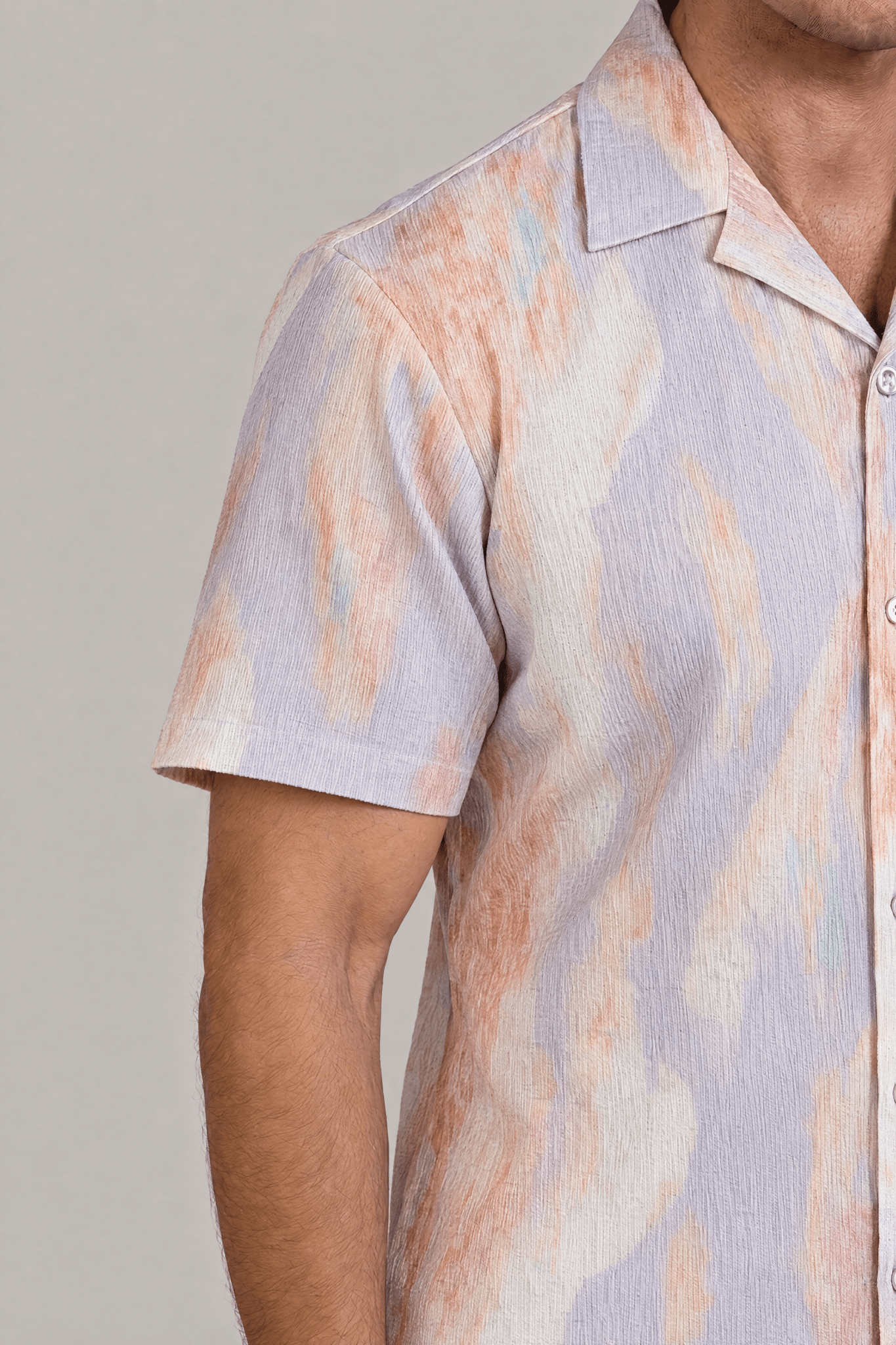 Morning Sunrise Print Camp Shirt Short Sleeve