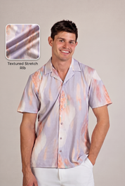 Morning Sunrise Print Camp Shirt Short Sleeve