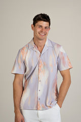 Morning Sunrise Print Camp Shirt Short Sleeve