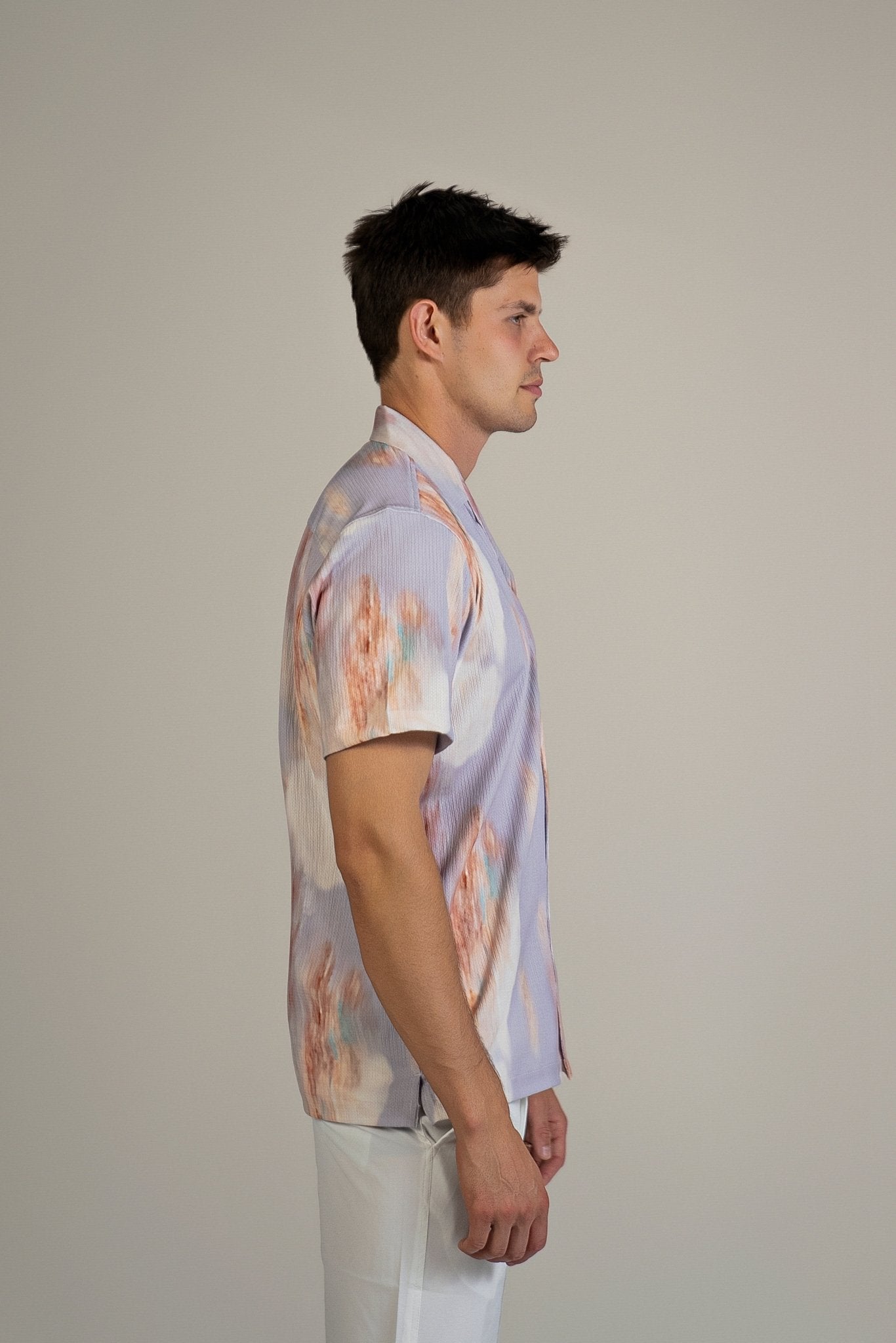 Morning Sunrise Print Camp Shirt Short Sleeve