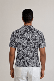 Camisa de campismo de manga corta con estampado "Noches Tropicales"