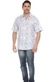 Camisa informal de manga corta con estampado moderno