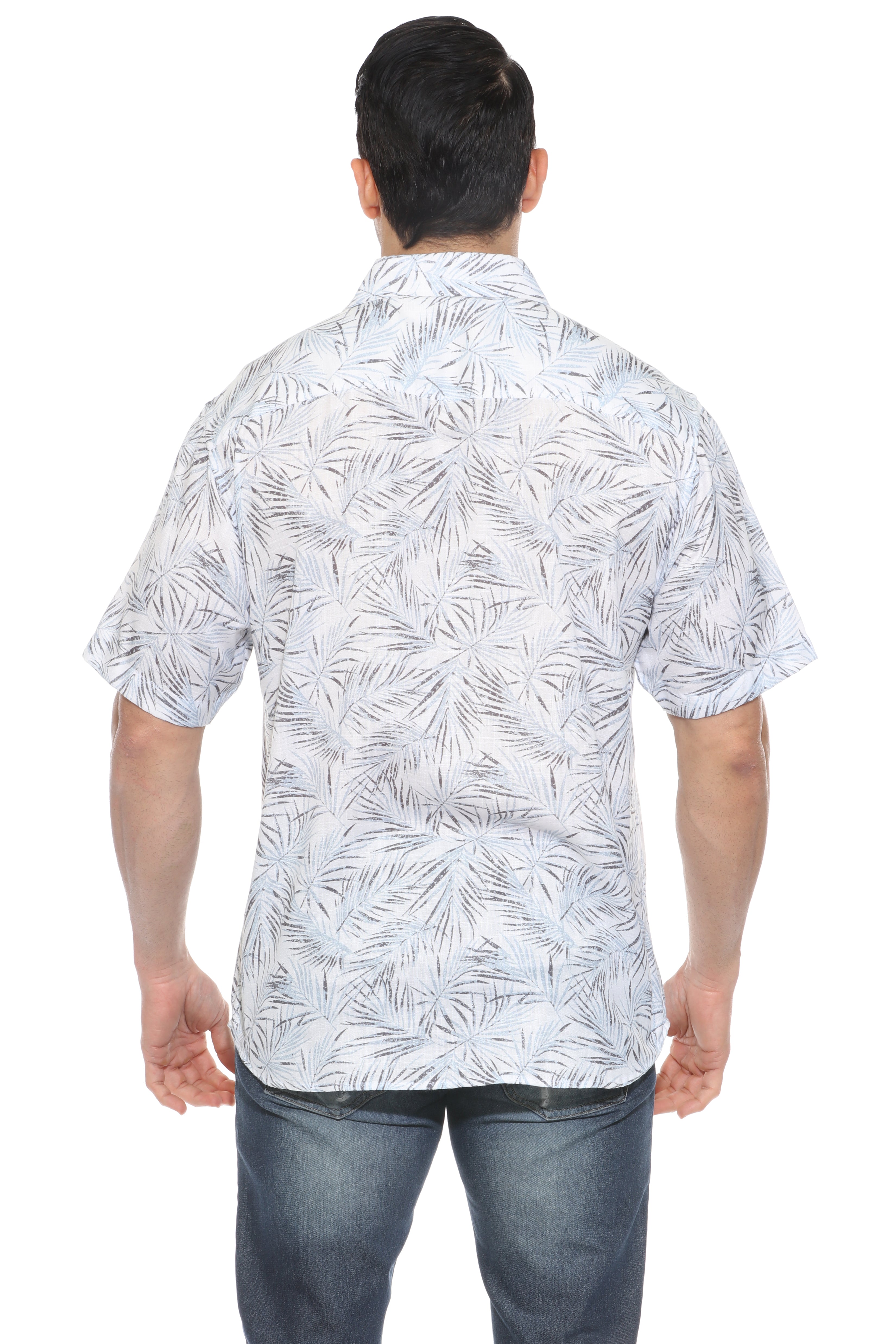 Camisa informal de manga corta con estampado moderno