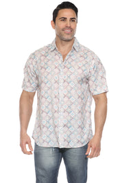 Camisa informal de manga corta con estampado moderno