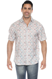 Camisa informal de manga corta con estampado moderno