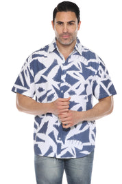 Camisa de manga corta con estampado moderno texturizado