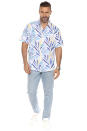 Camisa de manga corta con estampado moderno texturizado