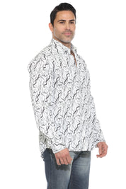 Camisa de manga larga con estampado moderno texturizado