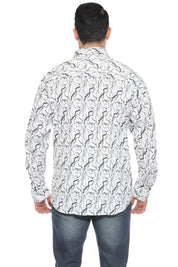 Camisa de manga larga con estampado moderno texturizado