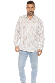 Camisa de manga larga con estampado moderno texturizado