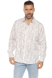 Camisa de manga larga con estampado moderno texturizado