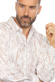 Camisa de manga larga con estampado moderno texturizado
