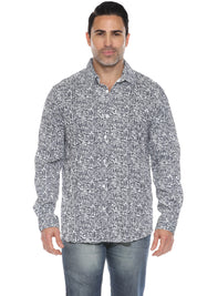 Camisa de manga larga con estampado moderno texturizado