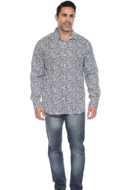 Camisa de manga larga con estampado moderno texturizado