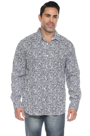 Camisa de manga larga con estampado moderno texturizado