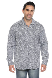 Camisa de manga larga con estampado moderno texturizado