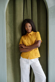 Camisa tradicional guayabera para mujer, premium, 100 % lino, manga corta, tallas XS-3X