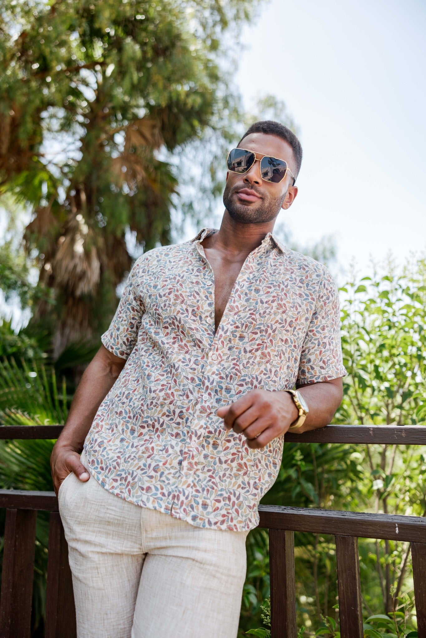 Mojito Men's Resort Style Casual Stylish Print Shirt