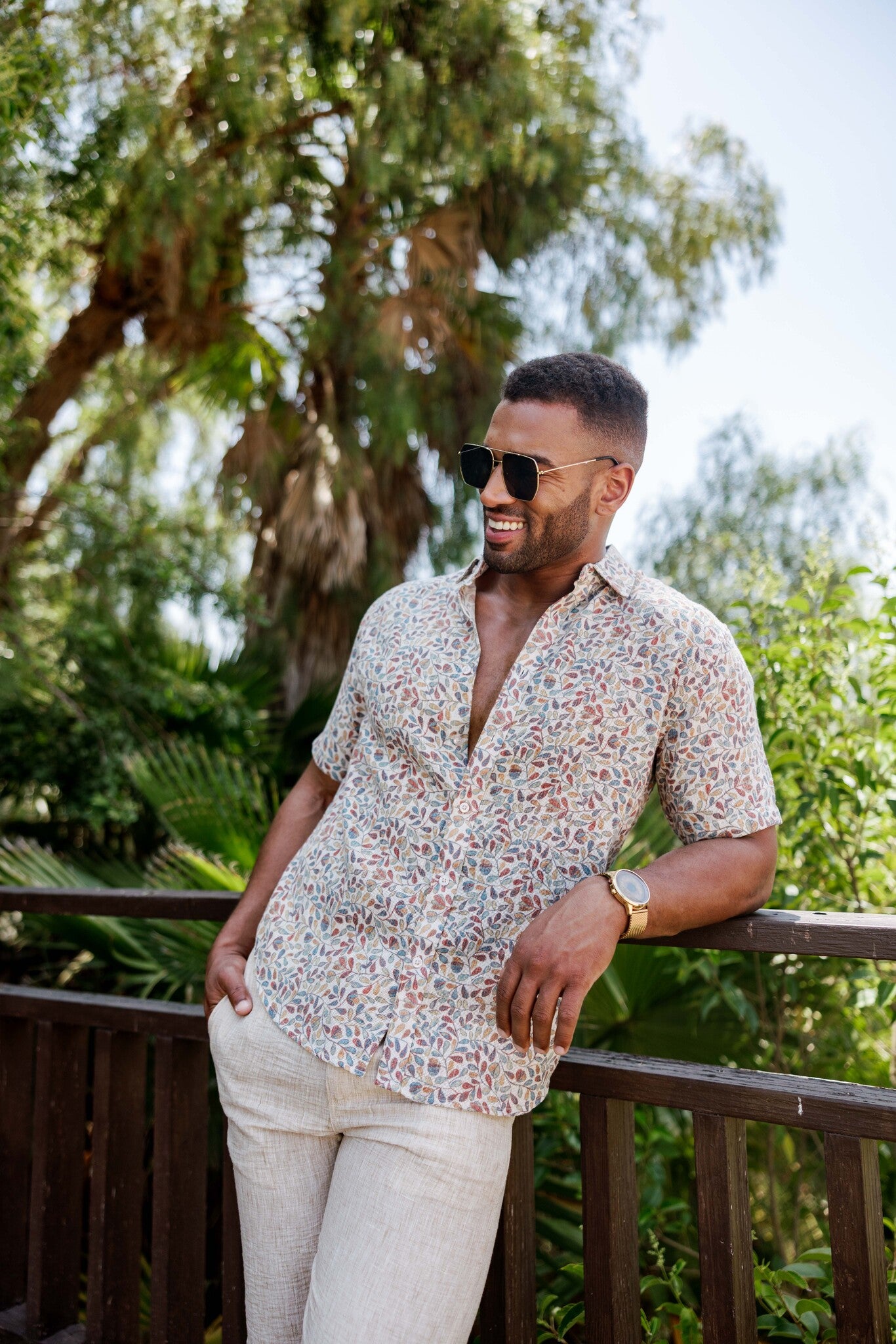 Mojito Men's Resort Style Casual Stylish Print Shirt