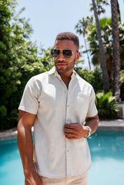 Mojito Men's Resort Style Casual Shirt Yarn Dyed Look Cotton Blend