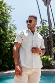 Mojito Men's Resort Style Casual Shirt Yarn Dyed Look Cotton Blend
