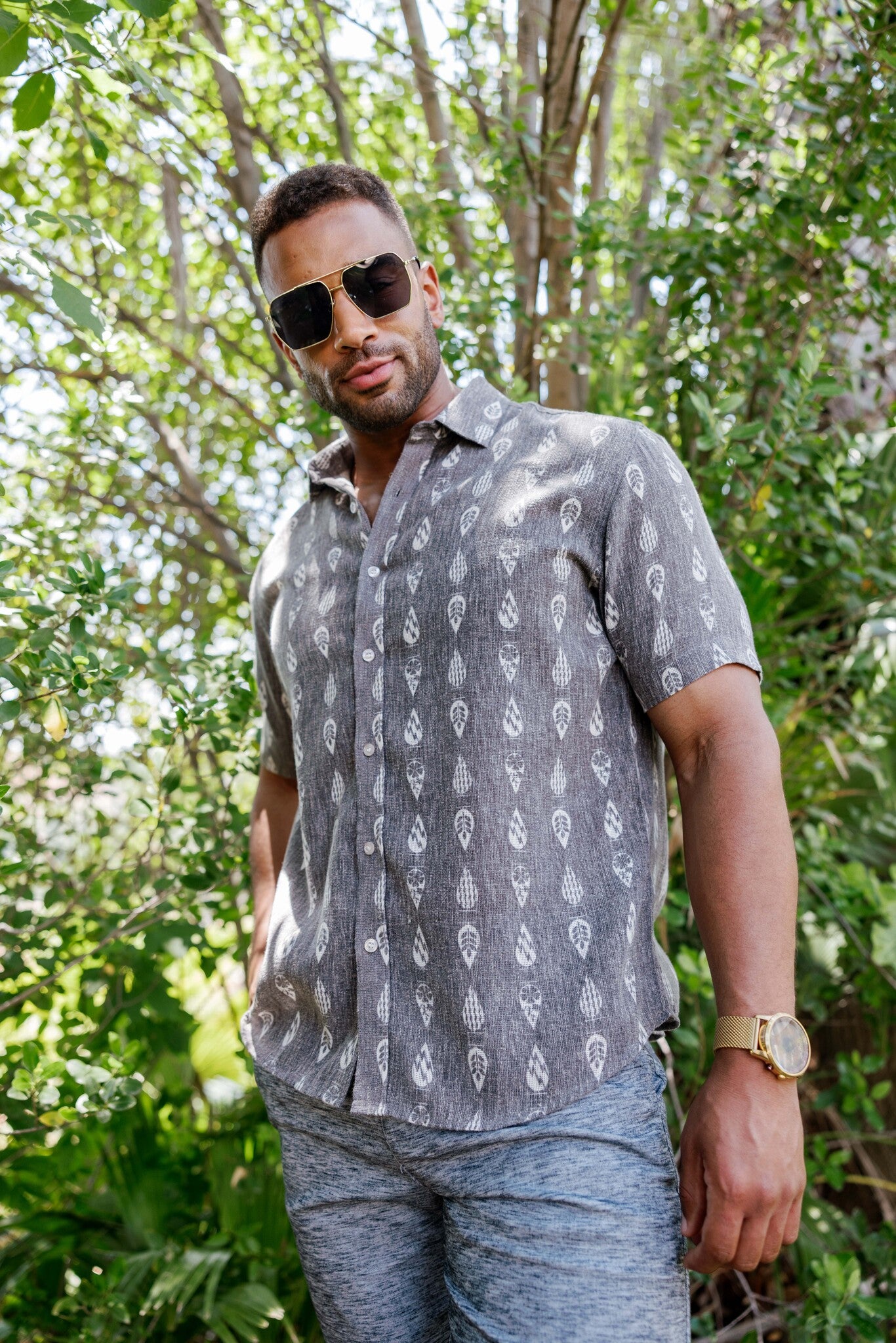 Mojito Men's Resort Style Casual Stylish Print Shirt